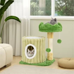 FURNIinspire Pet Tower Indoor Cat Tree Cat Tower Cozy Cat Apartment, Cat Condo With Sisal Grab Post, Shake Ball, Multicolored, 16.5"*12"*21.5" -Home Haven Furniture Store GUEST 6d972fde ab93 47c4 ada0 ef8f712b789b