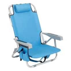 FURNIinspire Outdoor Portable Chair Adjustable Back Lightweight Design For Beach And Picnic, Blue, 24.8"*25.6"*32.28" -Home Haven Furniture Store GUEST 6dfe4ded d66d 4d98 a0b0 99c9f9f26518