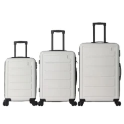 FURNIinspire Bag And Luggage Sets Hard Shell 3 Piece Suitcase Set, Travel Luggage Business Suitcases With Wheels, White, 19.88"*10.63"*29.92" -Home Haven Furniture Store GUEST 6eb717c2 a506 4519 92a1 aa9f9e89d1de