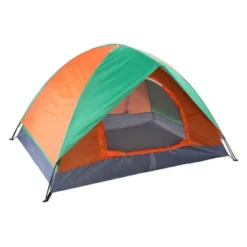 FURNIinspire Camping Tents 2 Person Dome Camping Tent With Double Door, Orange And Green Family Outdoor Tent, Multicolored, 78.75"*59"*43.25" -Home Haven Furniture Store GUEST 7025f428 a186 42df 9281 ecec6f5dcd8a