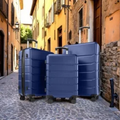 FURNIinspire Bag And Luggage Sets 20/24/28 Inch Luggage Set 3pcs Hard Shell Rolling Suitcase Set Expandable Travel Luggage With Spinner Wheels, Blue -Home Haven Furniture Store GUEST 70390738 9248 4291 b4dd 5b43d8a78700