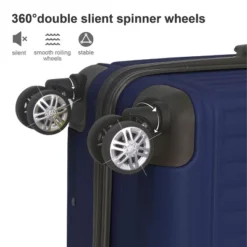 FURNIinspire Bag And Luggage Sets 3 Size Luggage Suitcases With Wheels, Hard Rolling Suitcase Set For Travel Business, Blue, 20.87"*11.81"*30.31" -Home Haven Furniture Store GUEST 71e9865e 305c 447d 9b14 eec89a095fc5