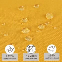 FURNIinspire Outdoor Seat Cushions 2 Pcs Set High Back Patio Chair Cushions, Solid Color Seat Cushion For Garden Porch, Yellow, 44"*22"*4" -Home Haven Furniture Store GUEST 7345b3da f9ef 4524 ad60 8d620cfb47b7