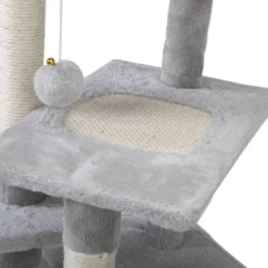 FURNIinspire Pet Tower Double Level Cat Tree Stand, Pet Tower Pet Furniture Kittens Activity Tower, Kitty Pet Play House, Gray, 15.7"*15.7"*31.4" -Home Haven Furniture Store GUEST 734e70ef 2dbc 4085 8054 249df9aed774