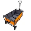 FURNIinspire Outdoor Serving Carts Collapsible Foldable Wagon Cart With Strapping System Beach Wagon Utility Cart, Orange, 35.04"*21.65"*38.98" -Home Haven Furniture Store GUEST 73982aae 835f 46e7 b906 29b376d6b820