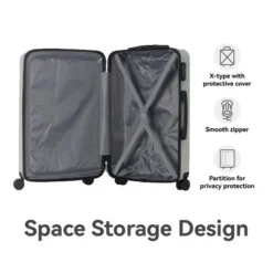 FURNIinspire Bag And Luggage Sets Hard Shell 3 Piece Suitcase Set, Travel Luggage Business Suitcases With Wheels, White, 19.88"*10.63"*29.92" -Home Haven Furniture Store GUEST 754e7abd c46c 402e 9feb f9ae0bf2eabe