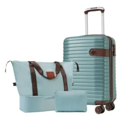 FURNIinspire Bag And Luggage Sets 3 Piece Carry On Luggage Sets, Lightweight Hard Shell Suitcase With Wheel, Bag Set, Blue, 8.9"*13.6"*21.3" -Home Haven Furniture Store GUEST 7869da23 25b0 492a 9228 719921467a5f