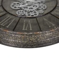 FURNIinspire Wall Clocks 24inch Gear Mechanism Decorative Hanging Clock Living Room Vintage Wall Decor For Bedroom, Grey, 24"*28"*3.25" -Home Haven Furniture Store GUEST 78d75e22 d625 49e3 bd68 b84f95b9e02d