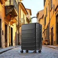 FURNIinspire Luggage 20 Inch Luggage Expandable Hardside Suitcase, Abs Durable Lightweight Travel Luggage With TSA Lock, Black , 9"*13"*21.5" -Home Haven Furniture Store GUEST 7923d3f4 a426 42df 9fc5 4b27707de8fe