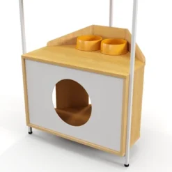 FURNIinspire Pet Tower Corner Cat Tower, Cat Tree Pet Furniture With Scratching Post, Feeding Station, Climbing Platforms, Brown, 15.7"*24.8"*58.4" -Home Haven Furniture Store GUEST 796e97d1 326f 4724 addd 59bc1a6ffcab