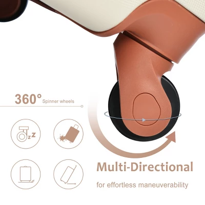 FURNIinspire Luggage 20 Inch Carry On Luggage, Lightweight Durable Suitcase With Wheels For Travel Business, White, 8.3"*13.6"*21.5" 6 FURNIinspire Luggage 20 Inch Carry On Luggage, Lightweight Durable Suitcase With Wheels For Travel Business, White, 8.3"*13.6"*21.5" - Image 4