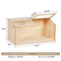 FURNIinspire Pet Crates And Houses, Hamster Cage Chewproof, Openable Top With Panel, Brown, 31.5"*16.02"*15.84" -Home Haven Furniture Store GUEST 7c97a175 2f97 4032 a125 abf0ccd90f45