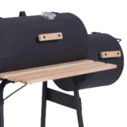 FURNIinspire Outdoor Grills, Griddles And Smokers Charcoal Grill And Smoker Combo For Backyard BBQ With Wheels, Black, 40.25"*14.25"*14.25" -Home Haven Furniture Store GUEST 7e5e6cc8 889f 4d4a 9ded d9e4cd809441