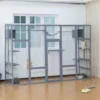 FURNIinspire Pet Crates And Houses Cat Enclosure With Leaping Platforms, Feline Condos, Catwalk, Scratching Panel, Gray, 104.3"*35.4"*72.1" -Home Haven Furniture Store GUEST 7f8710da cad5 47e3 a7cb 09ac67d197c2