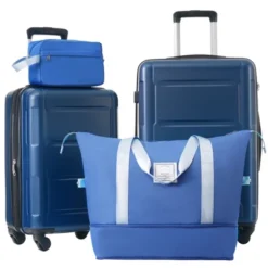 FURNIinspire Bag And Luggage Sets Luggage Set Travel Suitcase With Bags Spinner Wheels Abs Lightweight Suitcase, Blue, 16"*10"*24" -Home Haven Furniture Store GUEST 7f985eb9 4878 4c71 8660 e8851c0c7f70