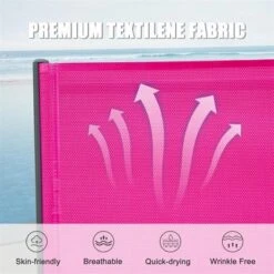 FURNIinspire Patio Chaise Lounges Patio 2 Sunbathing Chairs With 5 Adjustable Position, 1 Table For Beach Yard Poolside, Pink, 64.41"*26.69"*27.56" -Home Haven Furniture Store GUEST 7fb34904 707d 4cd4 82e5 4984526e71b6