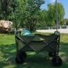 FURNIinspire Outdoor Serving Carts Collapsible Foldable Wagon Cart Beach Wagon Utility Wagon Grocery Cart Camping, Green, 26.62"*15.55"*30.07" -Home Haven Furniture Store GUEST 81706a3d c676 4982 bc13 5ee74abdbdd7