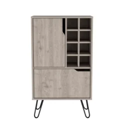 FURNIinspireWine Racks Bar Cabinet Kitchen Cupboard With 8 Built-In Wine Rack, Single Door, Storage Furniture, Gray, 13.3"*23.9"*13.3" -Home Haven Furniture Store GUEST 837c0610 7b2d 4fd0 a199 075d2359c615