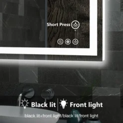 FURNIinspire Bathroom Vanity Mirrors Anti-Fog Bathroom Mirror, Rectangle Bathroom Vanity Mirror, Adjustable Brightness, Tempered Glass, 28"*20" -Home Haven Furniture Store GUEST 85432ff0 26bc 4ec2 b7dd a29b81d6590e