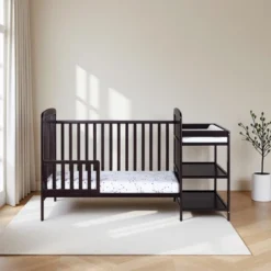 FURNIinspire Cribs Convertible Crib Baby Crib Baby Bed, Toddler Crib Changer Combo, 3 In 1 Crib Nursery Cribs For Bedroom, Black, 70.5"*30.5"*41.75" -Home Haven Furniture Store GUEST 865d1602 b7e7 4dd8 8218 cec3f26cf71b