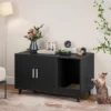 FURNIinspire Pet Crates And Houses, Multi-Functional Cat Cabinet, Comfortable Cat Space With Entrances, For Home, Black, 33.5"*18.5"*19.9" -Home Haven Furniture Store GUEST 87691dd7 fc92 4a8a a362 48b361ec74ba