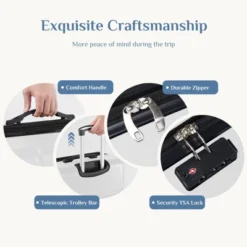 FURNIinspire 24 Inch Luggage Hardside Checked Spinner Suitcase, Travel Suitcase Rolling Luggage With TSA Lock, White, 10.83"*17.32"*26.38" 10 FURNIinspire 24 Inch Luggage Hardside Checked Spinner Suitcase, Travel Suitcase Rolling Luggage With TSA Lock, White, 10.83"*17.32"*26.38" -Home Haven Furniture Store GUEST 88b0395e 27a5 4ca6 8a4f 36040155e87b 1