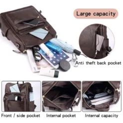 FURNIinspire Backpacks Backpack Travel Backpack, Laptop Backpack For Women, Convertible Ladies Fashion School Shoulder Bags, Brown, 5.5"*12.6"*13.4" 9 FURNIinspire Backpacks Backpack Travel Backpack, Laptop Backpack For Women, Convertible Ladies Fashion School Shoulder Bags, Brown, 5.5"*12.6"*13.4" -Home Haven Furniture Store GUEST 89dc3a0f 8156 48f3 84ed 2d3418db3de6