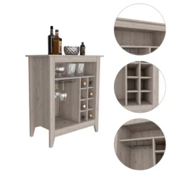 FURNIinspire Wine Racks Bar Cabinet, Wine Cabinet, Sideboard Kitchen Cupboards With Open Shelf, Wine Rack, Gray, 17.7"*32.5"*37.07" 9 FURNIinspire Wine Racks Bar Cabinet, Wine Cabinet, Sideboard Kitchen Cupboards With Open Shelf, Wine Rack, Gray, 17.7"*32.5"*37.07" -Home Haven Furniture Store GUEST 8aaf37c3 8593 478d a5e3 12ddf3aab7c1
