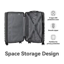 FURNIinspire Bag And Luggage Sets 3 Piece Rolling Luggage Travel Suitcase Set, Lightweight Durable Suitcases With Wheels, Grey, 21.06"*11.81"*30.31" -Home Haven Furniture Store GUEST 8b0ad95b d923 4873 98c8 b0b94ed2e66f