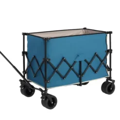 FURNIinspire Wheelbarrows And Lawn Carts Beach Wagon Lawn Cart Garden Cart, Heavy Duty Folding Utility Yard Cart, Blue, 20.87"*42.91"*32.68" -Home Haven Furniture Store GUEST 8bc3a899 0bdb 4128 a7cb 0a4a95b81d42