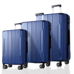 FURNIinspire Bag And Luggage Sets 3 Piece Suitcase Set, Expandable Hard Shell Carry On Luggage Sets, Travel Luggage Blue, 12"*18.3"*29.9" -Home Haven Furniture Store GUEST 90262ee7 d061 4f4d beae 61f10222b628