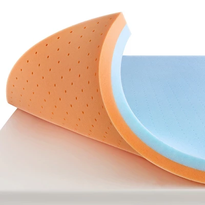 FURNIinspire Mattresses 3 Inch Cool Gel Memory Copper Foam Full Size Mattress Topper Soft Mattress, Bedroom Furniture, Blue, 74"*54"*3" 3 FURNIinspire Mattresses 3 Inch Cool Gel Memory Copper Foam Full Size Mattress Topper Soft Mattress, Bedroom Furniture, Blue, 74"*54"*3"