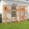 FURNIinspire Pet Crates And Houses, Cat Enclosure, 6 Jumping Platforms, 2 Cat Condos, Cat Bridge And Scratching Board, Orange, 104.3"*35.4"*72.1" -Home Haven Furniture Store GUEST 94cafc4b 48e5 440b 919d 643344544d39