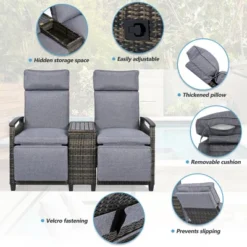 FURNIinspire Patio Accent Chairs, All Weather Outdoor Patio Chairs High Back Couch With Premium Cushions For Garden Backyard, Gray, 47.6"*23.6"*46.1" 10 FURNIinspire Patio Accent Chairs, All Weather Outdoor Patio Chairs High Back Couch With Premium Cushions For Garden Backyard, Gray, 47.6"*23.6"*46.1" -Home Haven Furniture Store GUEST 9570cfe7 cbb0 4ef0 89d7 218e99ccf8fa