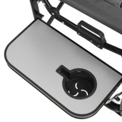 FURNIinspire Outdoor Portable Chairs Camping Chair Directors Chair, Oversized Portable Folding Chair With Side Table, Gray, 27.56"*24.41"*43.31" -Home Haven Furniture Store GUEST 959d2aa7 6720 4a18 86f6 f8ada86effa8