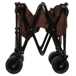 FURNIinspire Wheelbarrows And Lawn Carts Utility Park Garden Cart, Heavy Duty Garden Cart Folding Camping Cart, Brown, 37.8"*21.65"*34.33" -Home Haven Furniture Store GUEST 95a8e9cc 85cd 4380 91bc 55c0bd3a0b34