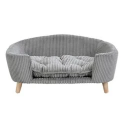 FURNIinspire Pet Beds Elevated Dog Bed, Corduroy Pet Couch Bed, Indoor Pet Bed Cat Bed Small Dog Bed With Wood Legs, Gray, 30.25"*21.75"*14" -Home Haven Furniture Store GUEST 96b0e92d 5ff2 4b14 8415 a946bf528c76