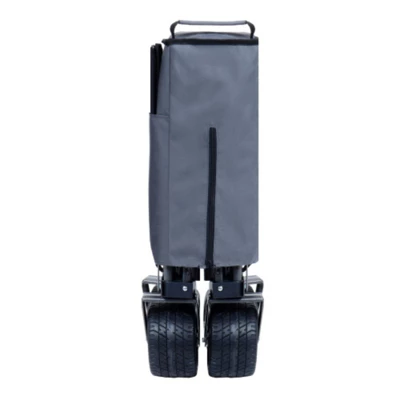 FURNIinspire Outdoor Serving Carts Collapsible Folding Wagon 300L Collapsible Wagon With Tailgate All-Terrain Wheels, Gray, 49.02"*22.05"*35.04" 6 FURNIinspire Outdoor Serving Carts Collapsible Folding Wagon 300L Collapsible Wagon With Tailgate All-Terrain Wheels, Gray, 49.02"*22.05"*35.04" - Image 4