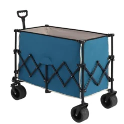 FURNIinspire Wheelbarrows And Lawn Carts Beach Wagon Lawn Cart Garden Cart, Heavy Duty Folding Utility Yard Cart, Blue, 20.87"*42.91"*32.68" -Home Haven Furniture Store GUEST 98d25c16 3fd4 4670 86f7 0ed9a8337c16