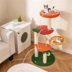 FURNIinspire Pet Tower Cute Cat Tree Fruit Style Cat Tower, Cat Climbing Tower, Indoor Pet Activity Center, Multicolored, 19"*19"*39" -Home Haven Furniture Store GUEST 9af53628 59f9 4230 b189 547a4f7894b7