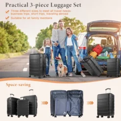 FURNIinspire Luggage 3packs Luggage Set, 20-28 Inch Luggage Expandable Hardside Suitcase, ABS Durable Lightweight Travel Luggage With TSA Lock, Black -Home Haven Furniture Store GUEST 9d9255b7 5fd3 414b 88c4 0332befa5566