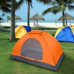 FURNIinspire Camping Tents Single Person Waterproof Dome Camping Dome Tent For Outdoor Hiking, Easy To Carry, Orange, 47.2"*78.7"*39.4" -Home Haven Furniture Store GUEST 9dcaa877 f364 449c abff 40d13ca450c3