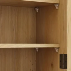 FURNIinspire Kitchen And Dining Cabinets Vintage Glass Door Wood Wall Cabinet, Dining Room Pantry Cabinet With Towel Rack, Brown, 7.08"*24.8"*23.62" -Home Haven Furniture Store GUEST 9ea9234e 0d87 49e0 9a1f 08b25767c398