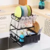 FURNIinspire Kitchen Racks 3 Tier Dish Rack Large Rust Proof Dish Drying Rack With Bottom Tray For Kitchen Counter, Black, 12"*18.9"*15.9" -Home Haven Furniture Store GUEST a0999d07 a809 42f5 8617 98aca822d714