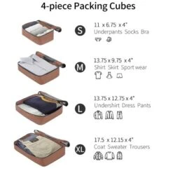 FURNIinspire Bag And Luggage Sets 4 Piece Luggage Set, Carry On Luggage Suitcase With 4 Packing Cubes, Travel Luggage, Black, 16.69"*12.4"*29.72" -Home Haven Furniture Store GUEST a198e069 1983 492b 954c 709a06f6822e