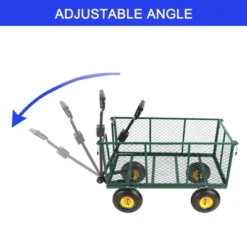 FURNIinspire Wheelbarrows And Lawn Carts Flower Cart Garden Flower Cart, Multi Function Wagon Cart With Handle, Green, 44“*20"*41" -Home Haven Furniture Store GUEST a301236d 4a11 4905 85d9 c6fb9a0af9d1