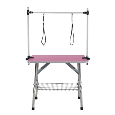FURNIinspire Pet Grooming Tools Foldable Pet Grooming Table For Pet Large Dogs And Cats With Adjustable, Bathing Station, Pink, 38"*23.6"*65.5" 7 FURNIinspire Pet Grooming Tools Foldable Pet Grooming Table For Pet Large Dogs And Cats With Adjustable, Bathing Station, Pink, 38"*23.6"*65.5" - Image 5