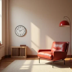 FURNIinspire Wall Clocks 30inch Modern Round Wall Clock Decorative Living Room Vintage Wall Decor, Large Oversize, Brown, 30"*30"*2.25" -Home Haven Furniture Store GUEST a41c84a8 f526 4964 9c42 384b8834c77f