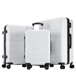 FURNIinspire Bag And Luggage Sets 20/24/28 Inch 3PCS Hard Shell Roller Suitcase Set Expandable Travel Luggage With Spinner Wheels, White -Home Haven Furniture Store GUEST a81a8cf4 ea26 44d1 acb7 244c26277870