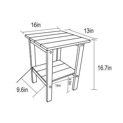 FURNIinspire Patio Seating Sets Folding Adirondack Chairs With Side Table, 3-Piece Rocking Chairs Set With Wood Texture, Gray, 30“*28”*35“ 5 FURNIinspire Patio Seating Sets Folding Adirondack Chairs With Side Table, 3-Piece Rocking Chairs Set With Wood Texture, Gray, 30“*28”*35“ - Image 3